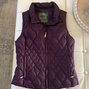 Eddie Bauer Burgundy / Deep Purple Zippered Vest Jacket